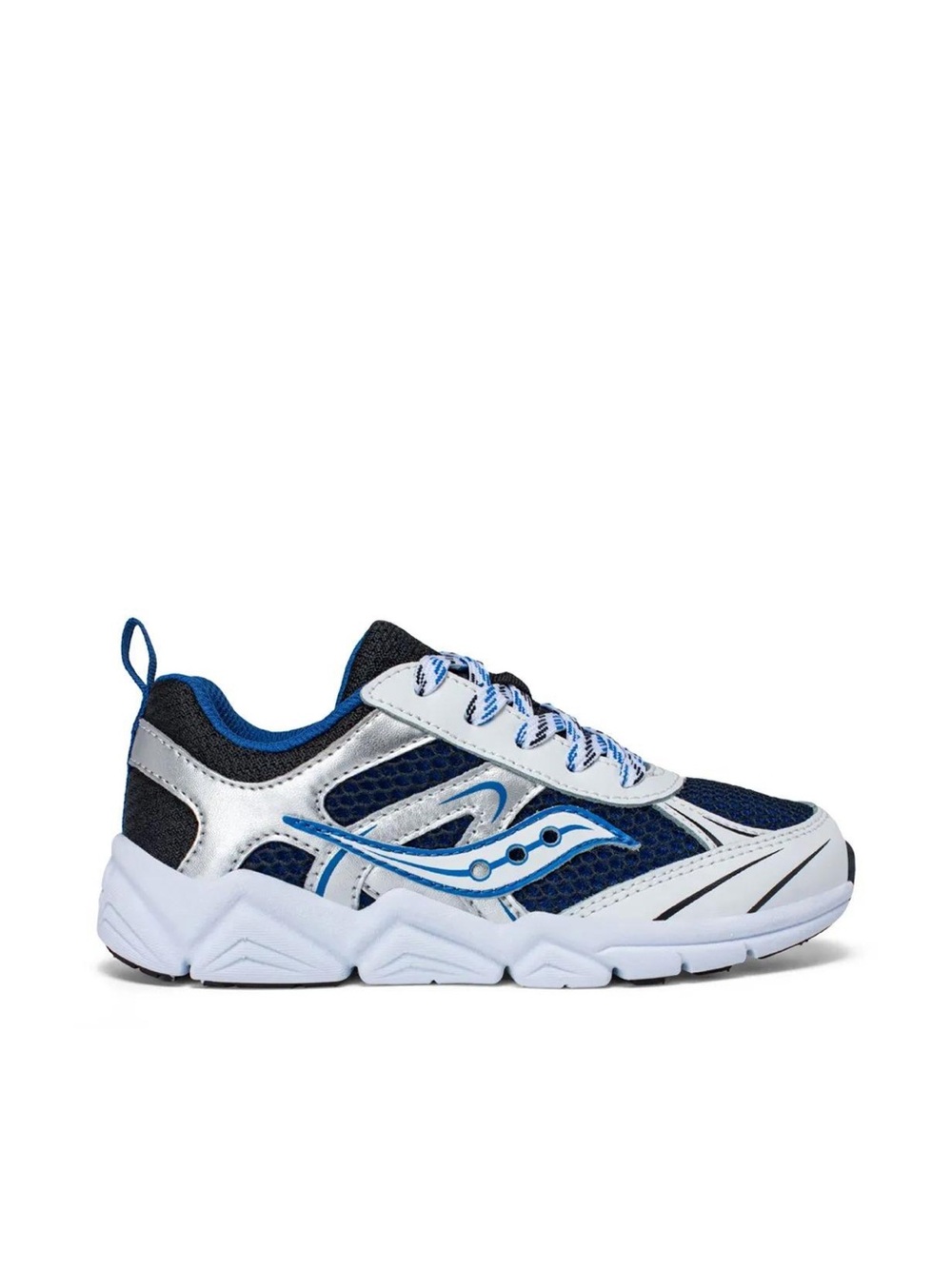 Saucony Flash XT Big Kids Navy Blue and White Athletic Sneaker size 2